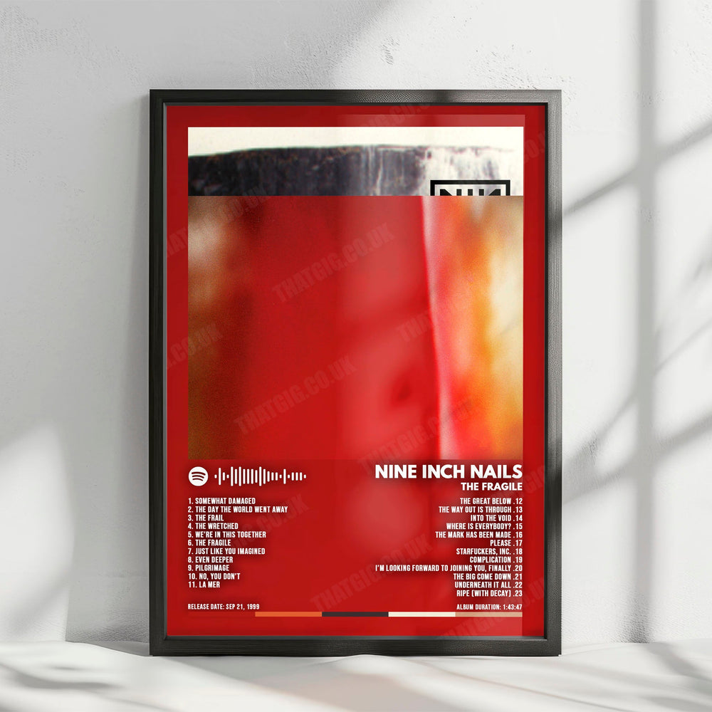 Nine Inch Nails "The Fragile" Album Cover Poster - with Complete Tracklist