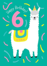 Happy Birthday Card - Age 6 (105 x 148 mm)