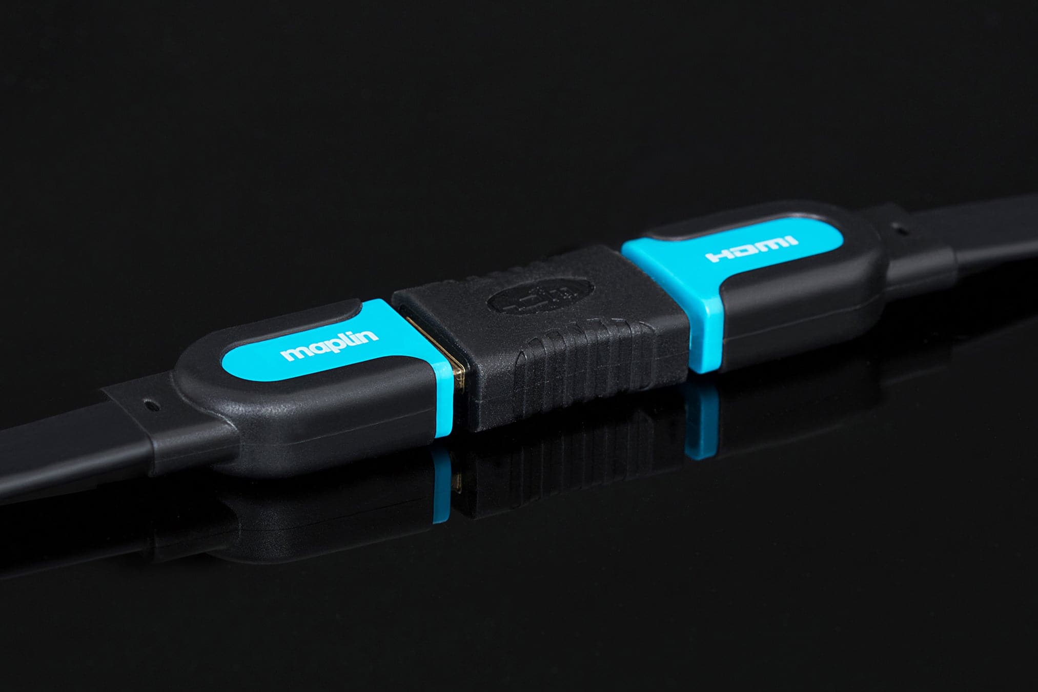 Maplin Premium HDMI Female to HDMI Female Coupler - Black