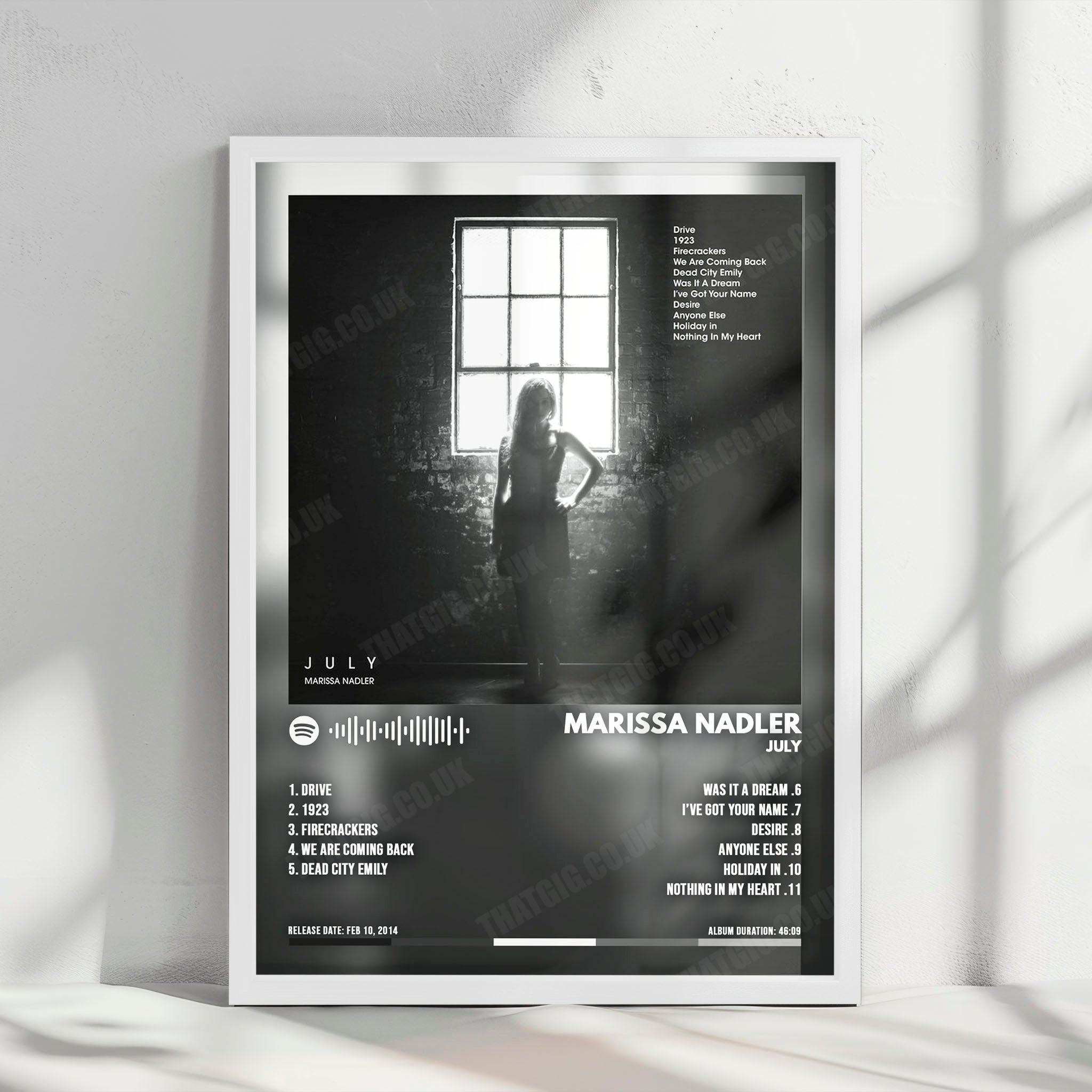 Marissa Nadler "July" Album Cover Poster - with Complete Tracklist