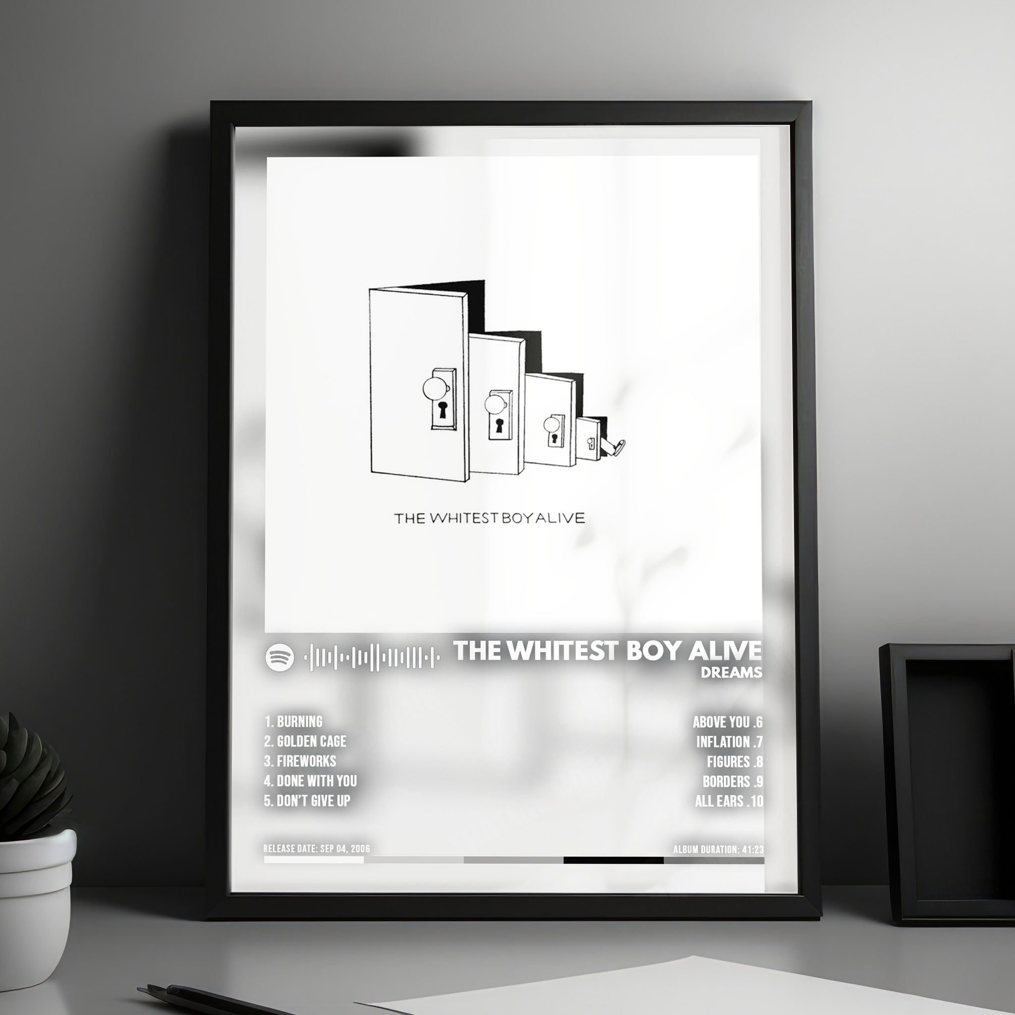 The Whitest Boy Alive "Dreams" Album Cover Poster - with Complete Tracklist