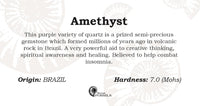 Amethyst Tumbled Semi-Precious Gemstone with Info Card