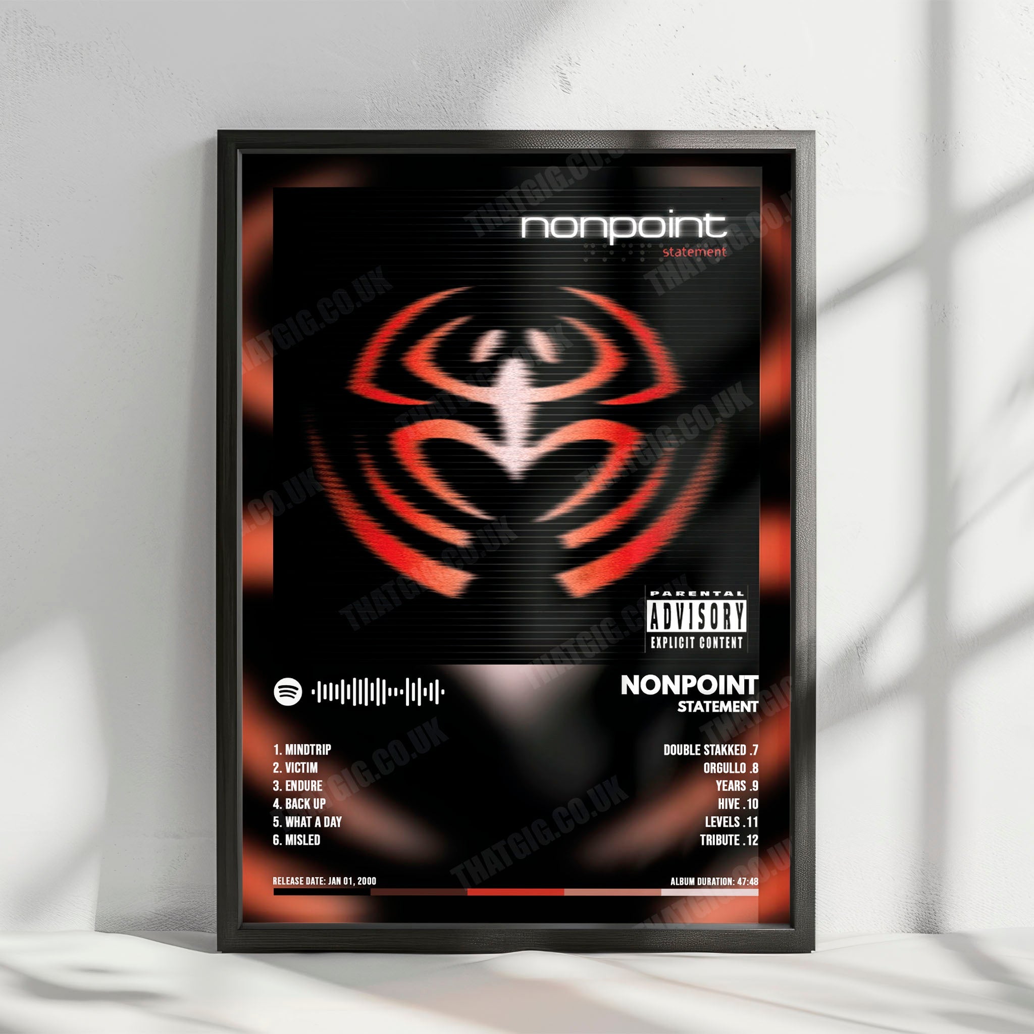 Nonpoint "Statement" Album Cover Poster - with Complete Tracklist