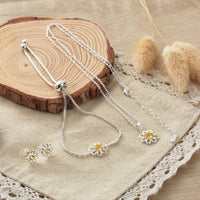 3pc Daisy Bracelet Set Created with Zircondia® Crystals