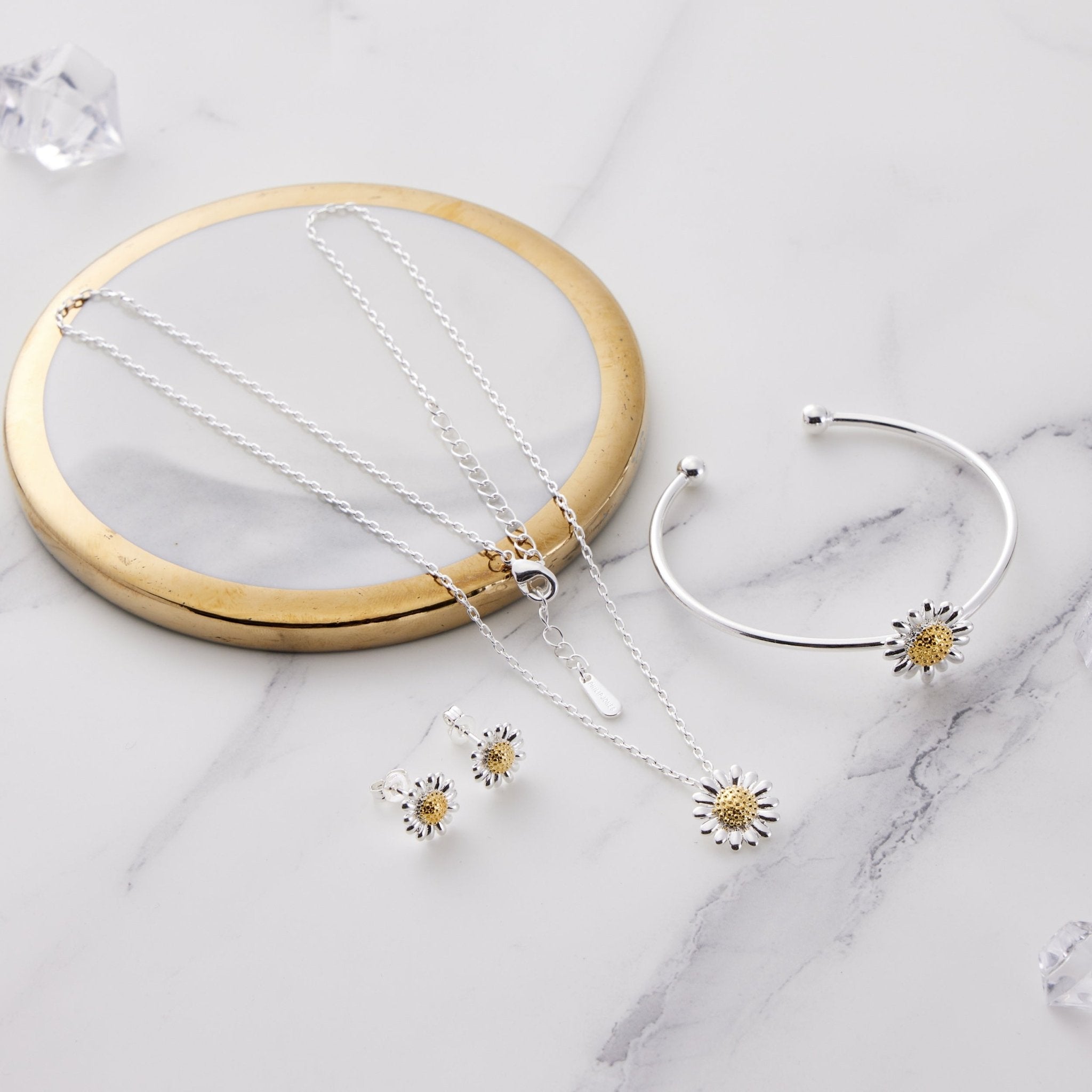 3pc Daisy Cuff Bangle Set