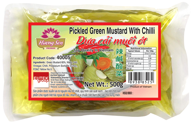 HUONG SEN Pickled Green Mustard With Chili 500g