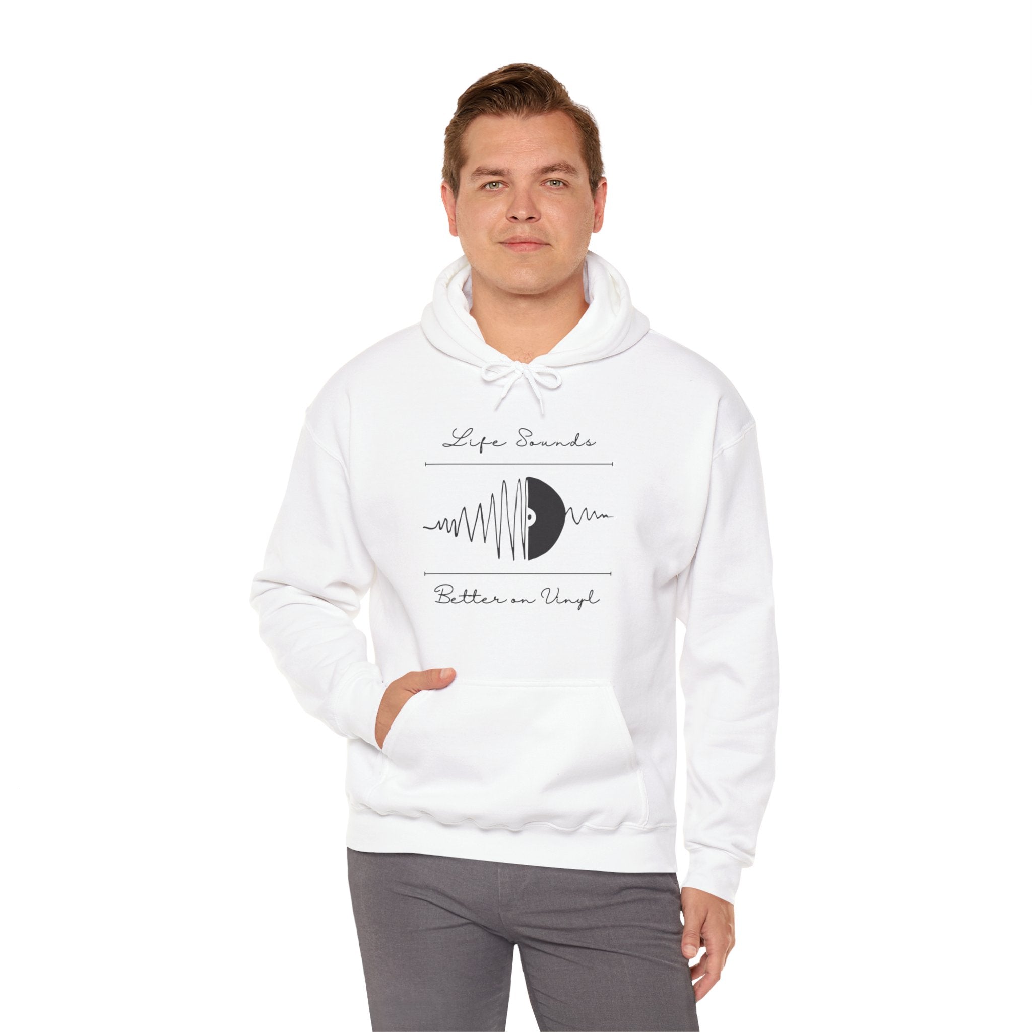 'Life Sounds Better on Vinyl' Men's Hoodie