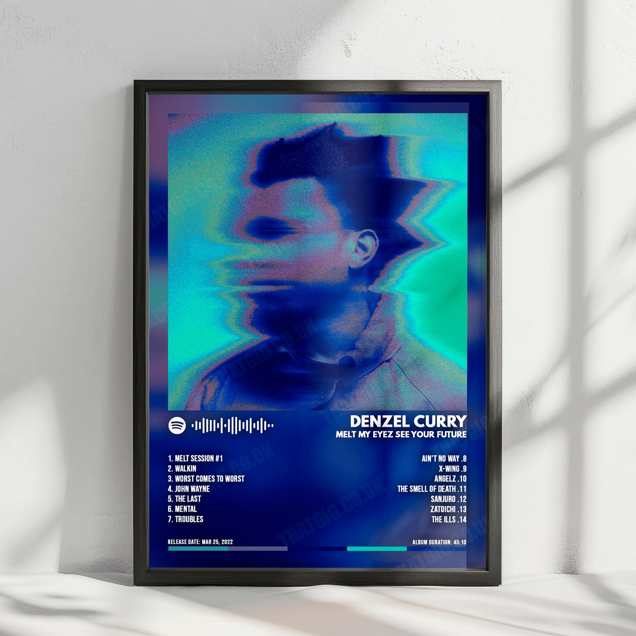 Denzel Curry "Nostalgic 64" Album Cover Poster - with Complete Tracklist