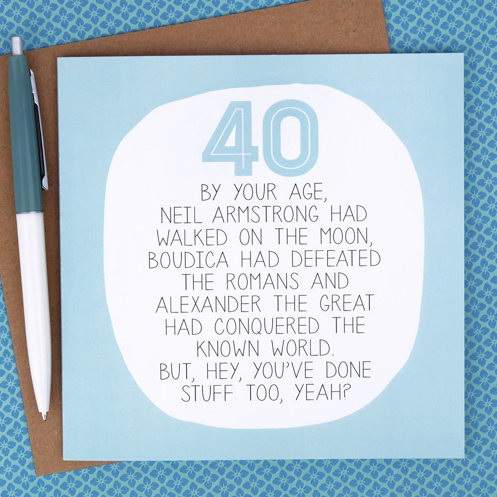 Hilarious By Your Age 40th Birthday Card - Celebrate with a Giggle