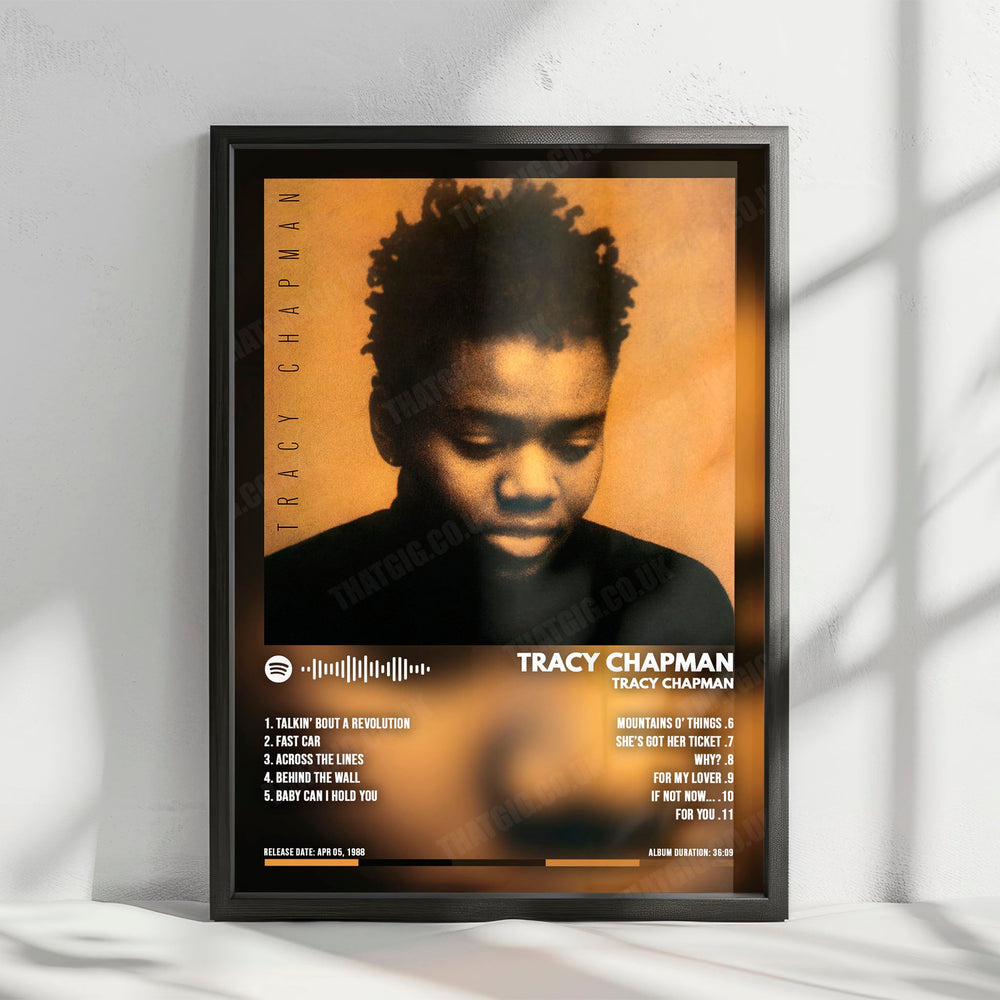 Tracy Chapman "Tracy Chapman  " Album Cover Poster - with Complete Tracklist
