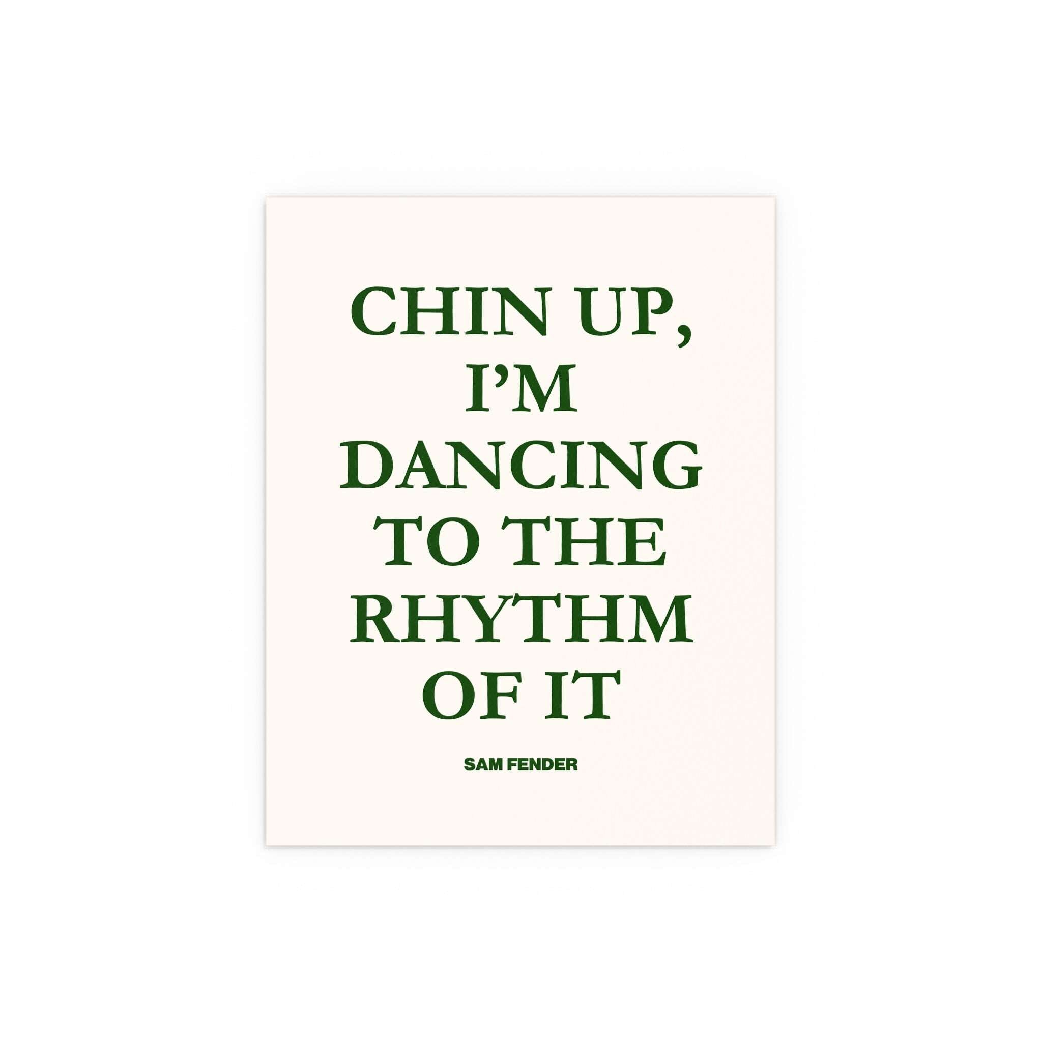 Sam Fender - Chin Up (Green + Off-white)