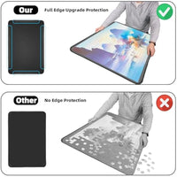 MOZOOSON Jigsaw Board 1000, 500 Pieces Jigsaw Puzzle Board 32 x 22in, Jigsaw Accessories Puzzle Storage Board for Easy Move and Store (1 Clear Cover, 6 Puzzle Sorting Trays)