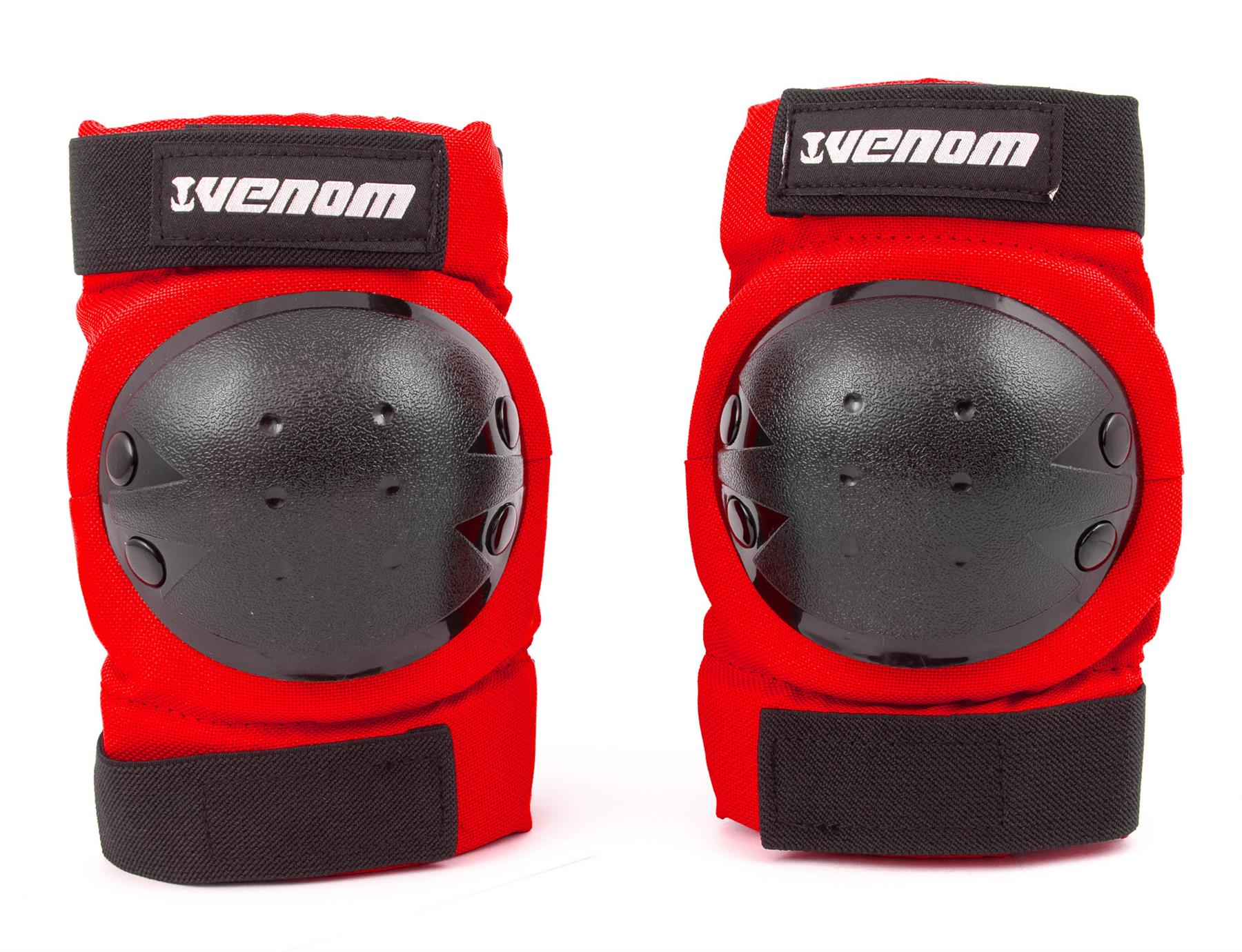 Venom Triple Knee/Elbow/Wrist Pad Set - Red Black