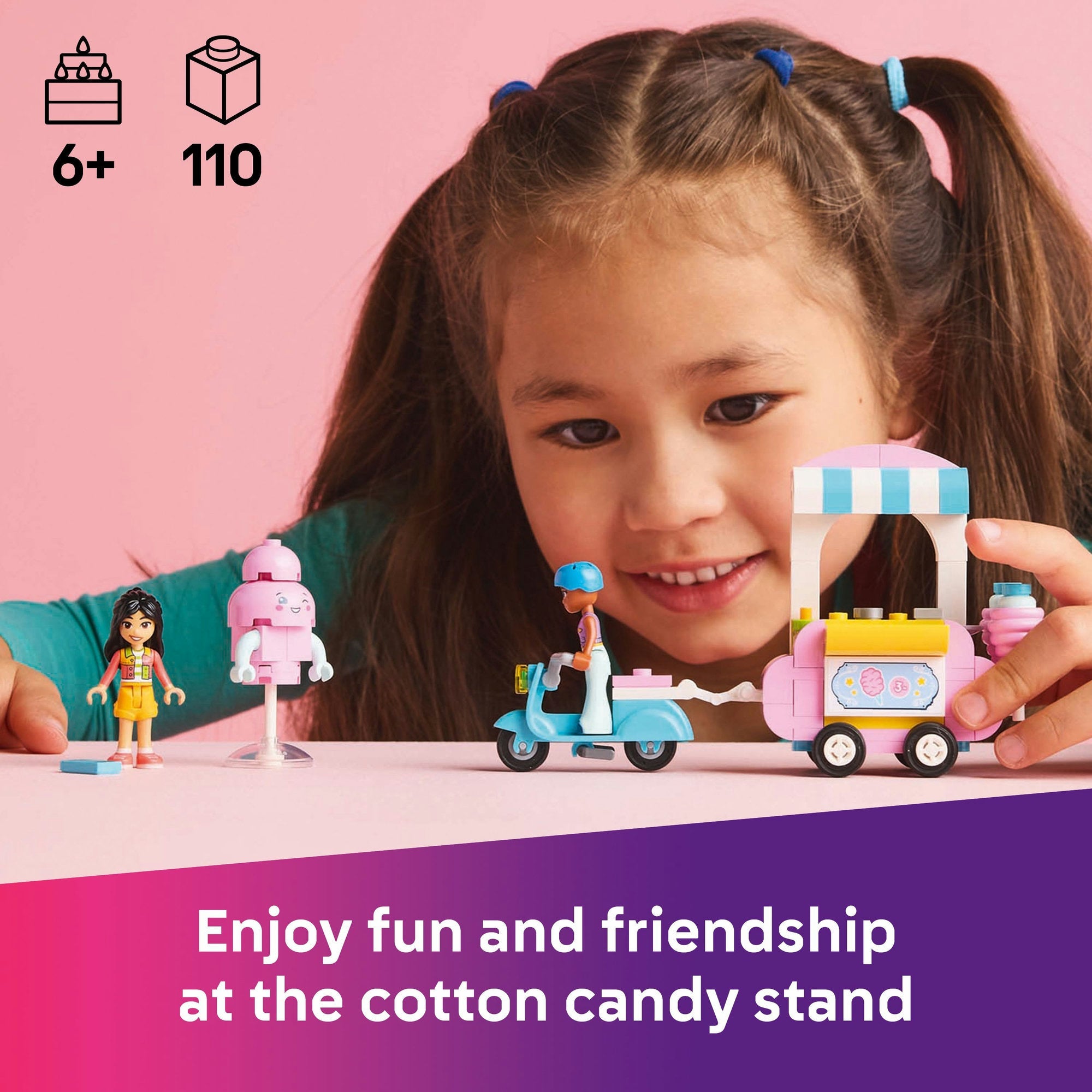 Lego Friends 42643 Cotton Candy Stand & Scooter Playset for Age 6 & Up