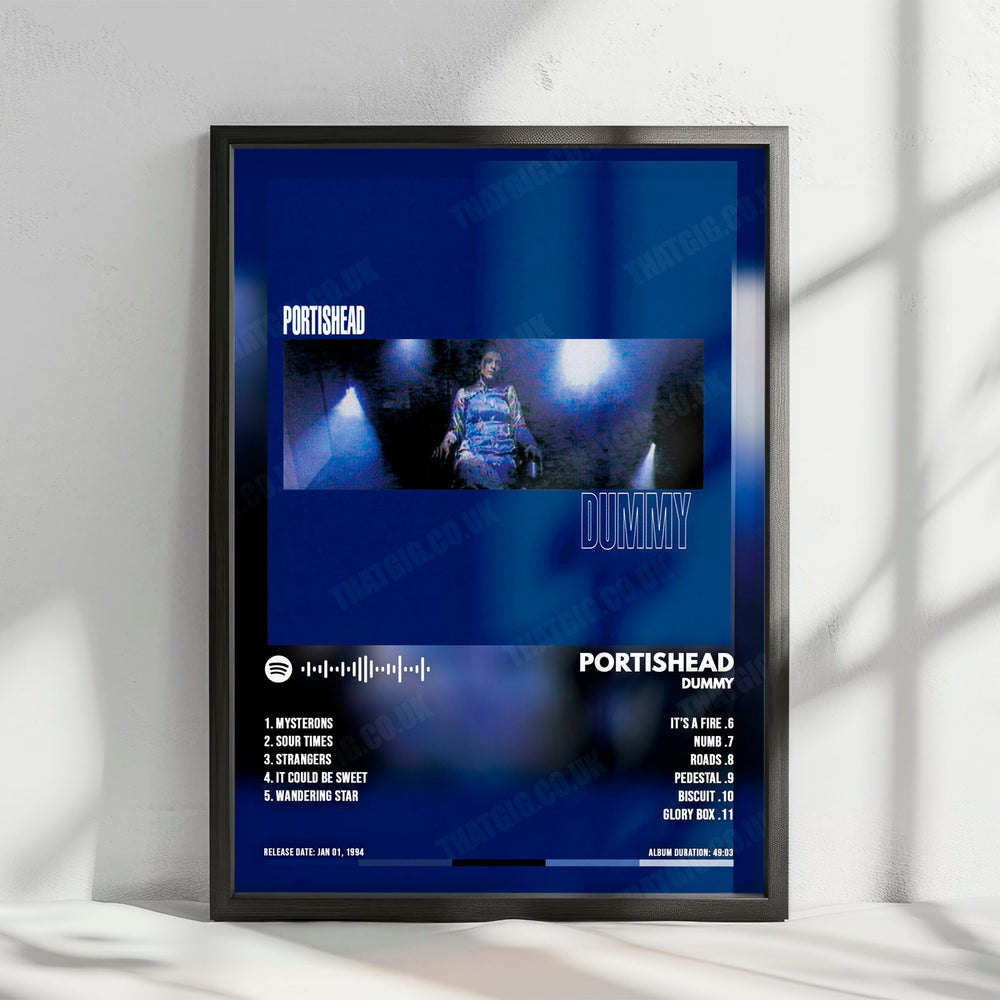 Portishead "Dummy  " Album Cover Poster - with Complete Tracklist