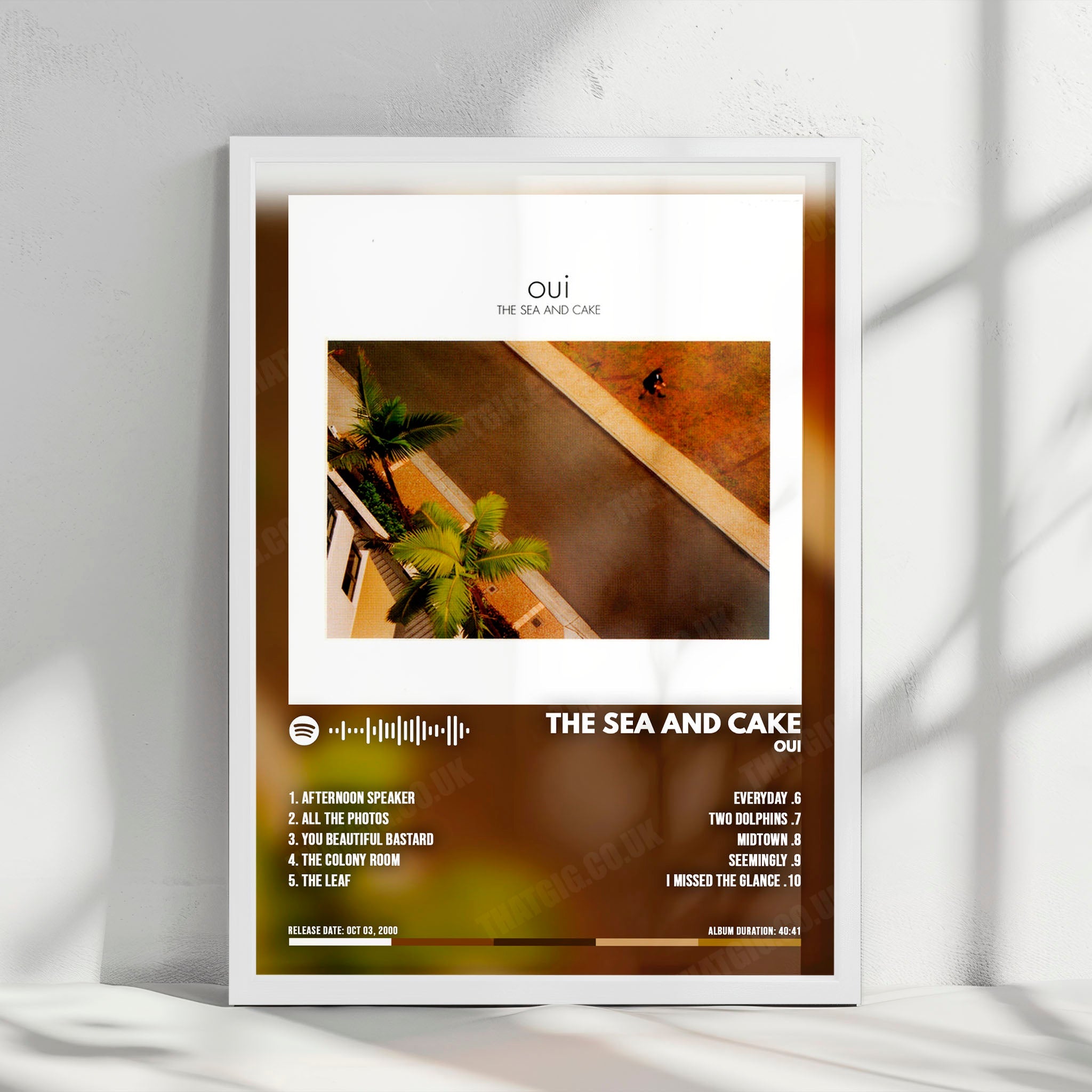 The Sea and Cake "Oui" Album Cover Poster - with Complete Tracklist