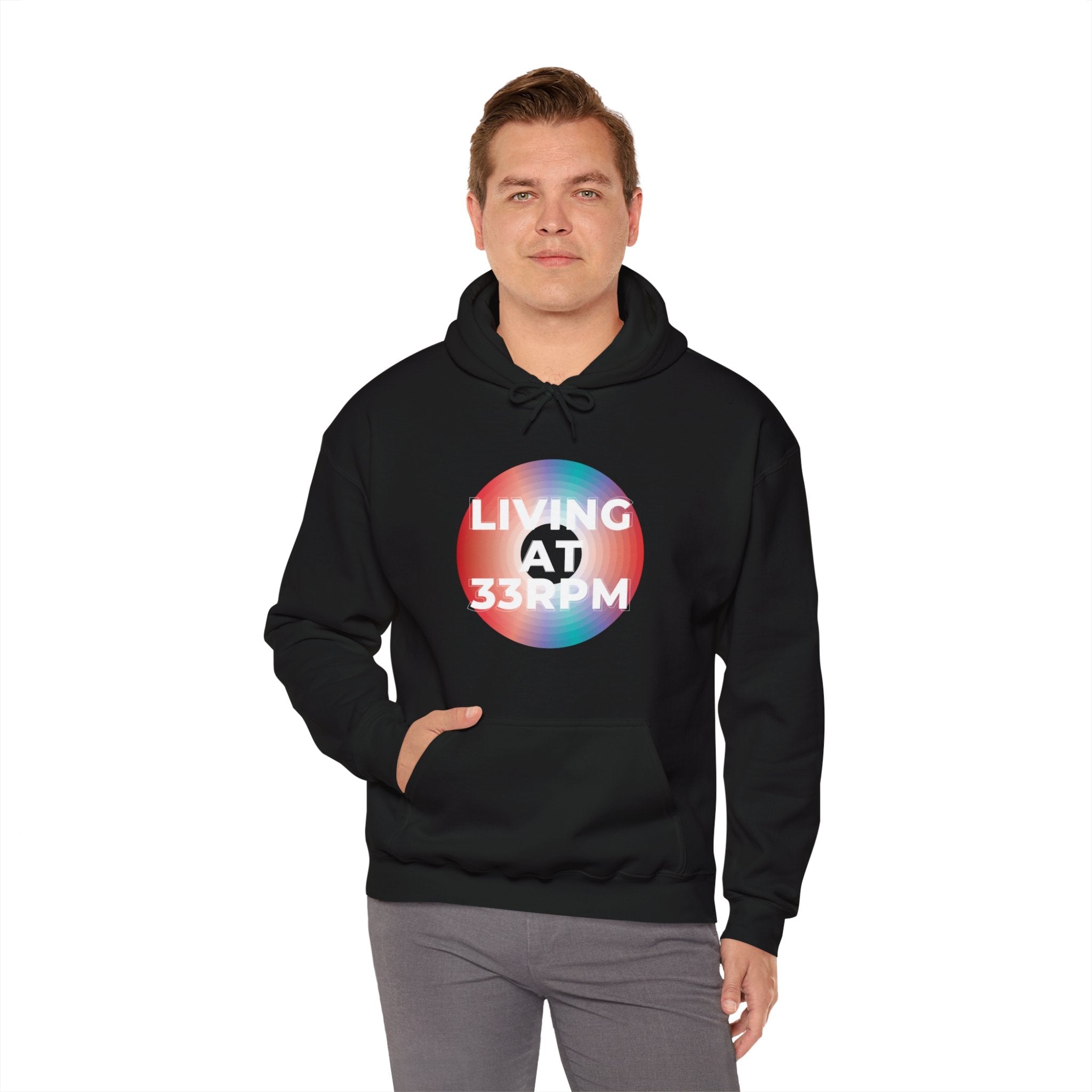 'Living at 33rpm' Men's Hoodie