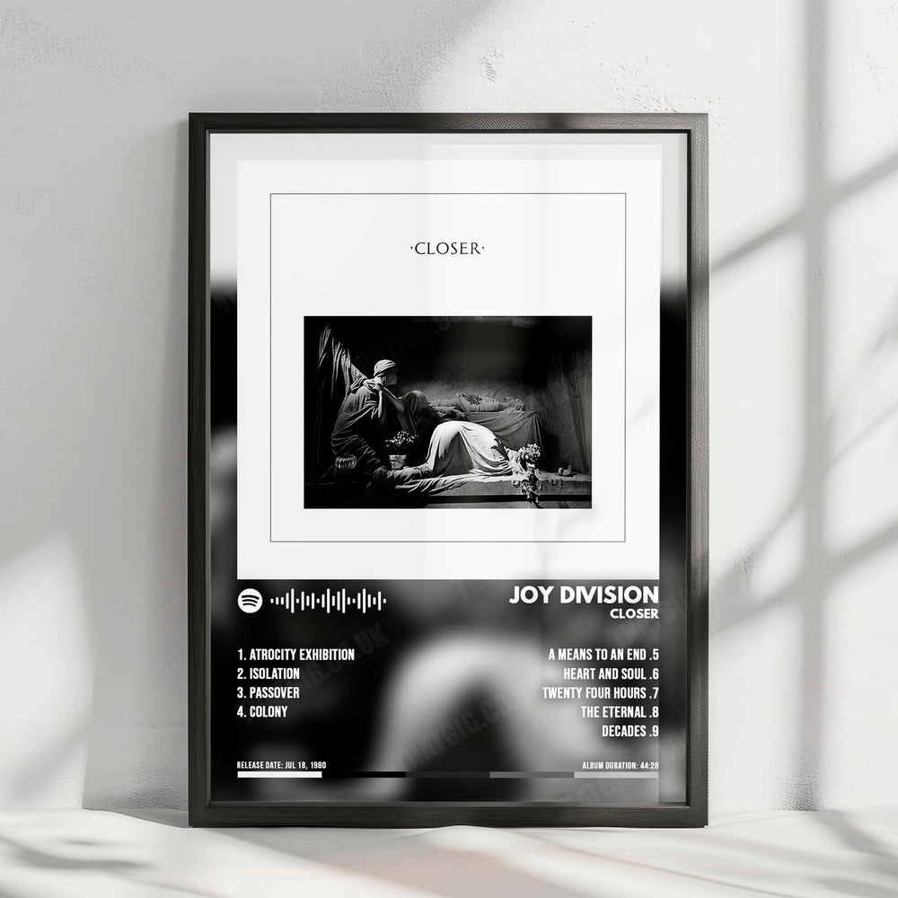 Joy Division "Closer" Album Cover Poster - with Complete Tracklist