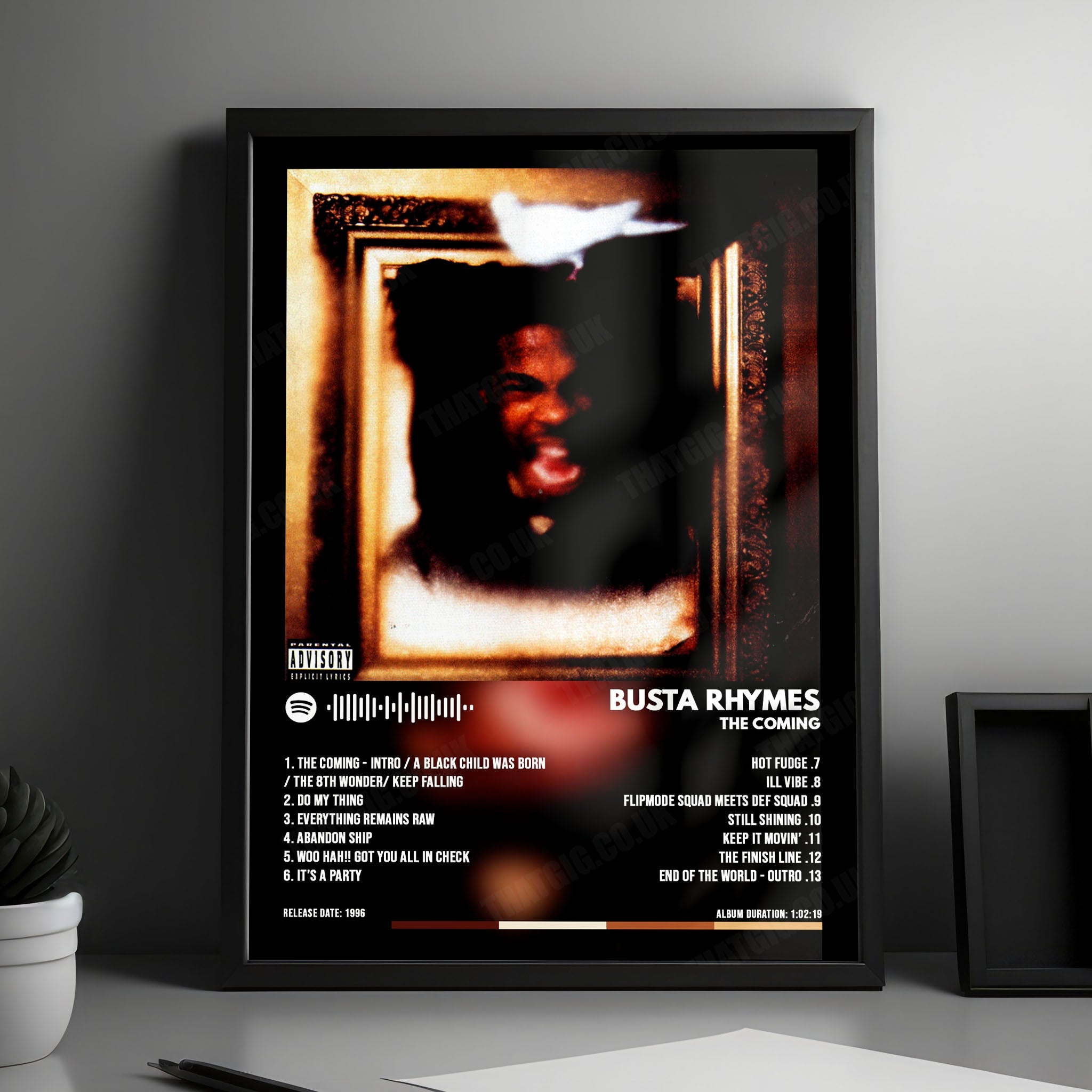Busta Rhymes "The Coming" Album Cover Poster - with Complete Tracklist
