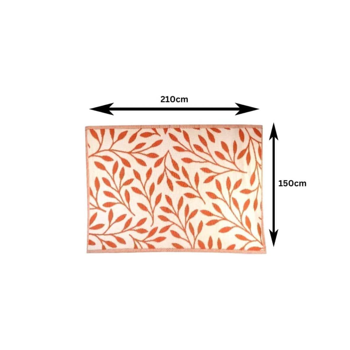 Large Alfresco Mat Indoor Outdoor 150 x 210cm Red Ochre