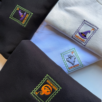 Spooky Pumpkin Cropped Sweatshirt - Halloween - Relaxed Fit