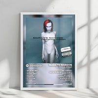 Marilyn Manson "Mechanical Animals" Album Cover Poster - with Complete Tracklist