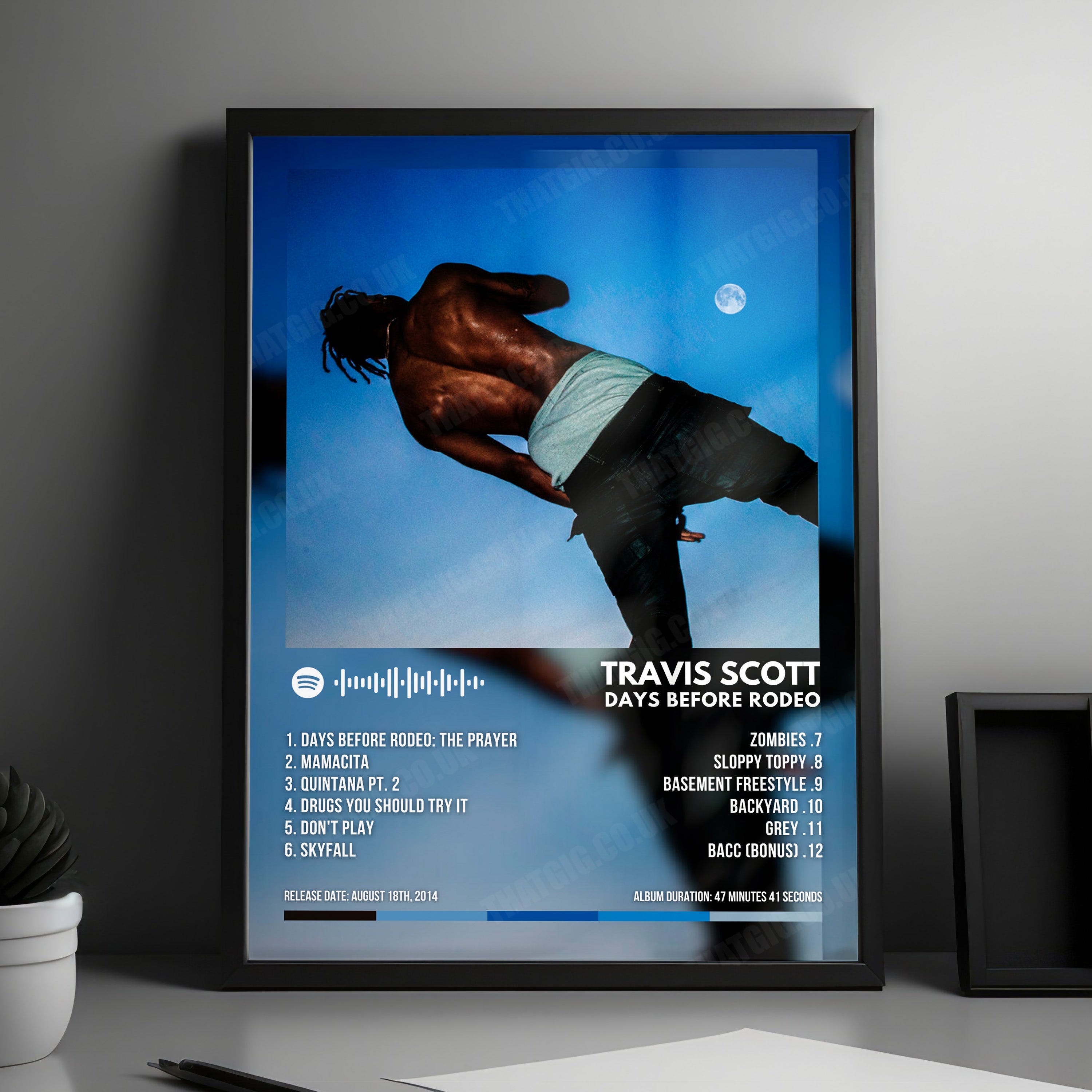 Travis Scott "Days Before Rodeo" Album Cover Poster - with Complete Tracklist