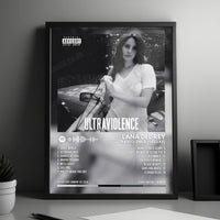 Lana Del Rey "Ultraviolence (Deluxe)" Album Cover Poster - with Complete Tracklist