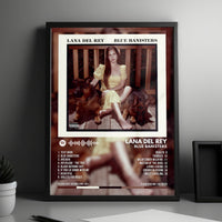 Lana Del Rey "Blue Banisters" Album Cover Poster - with Complete Tracklist
