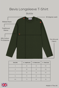 Bevis Long Sleeve Cotton T-shirt - Bottle