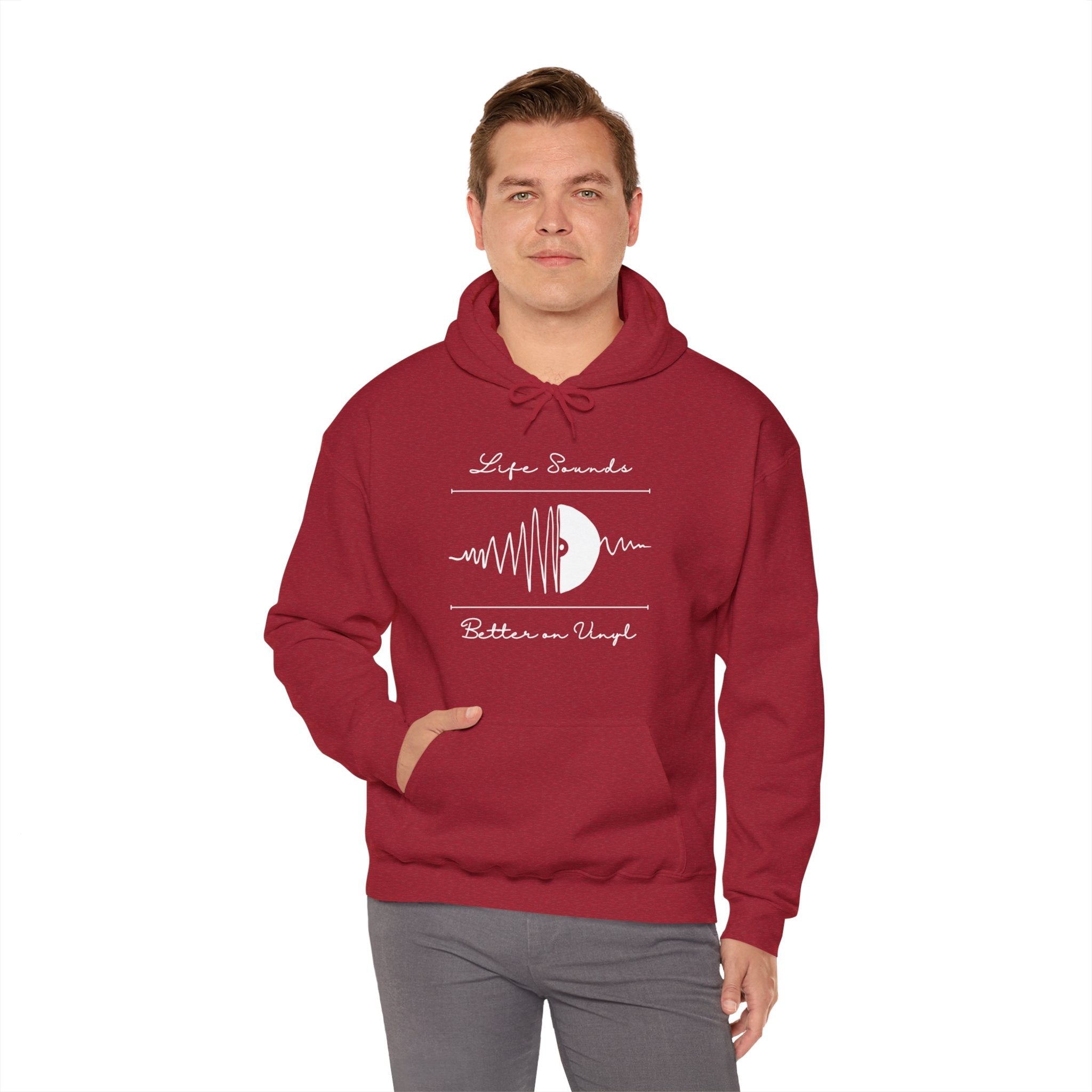 'Life Sounds Better on Vinyl' Men's Hoodie