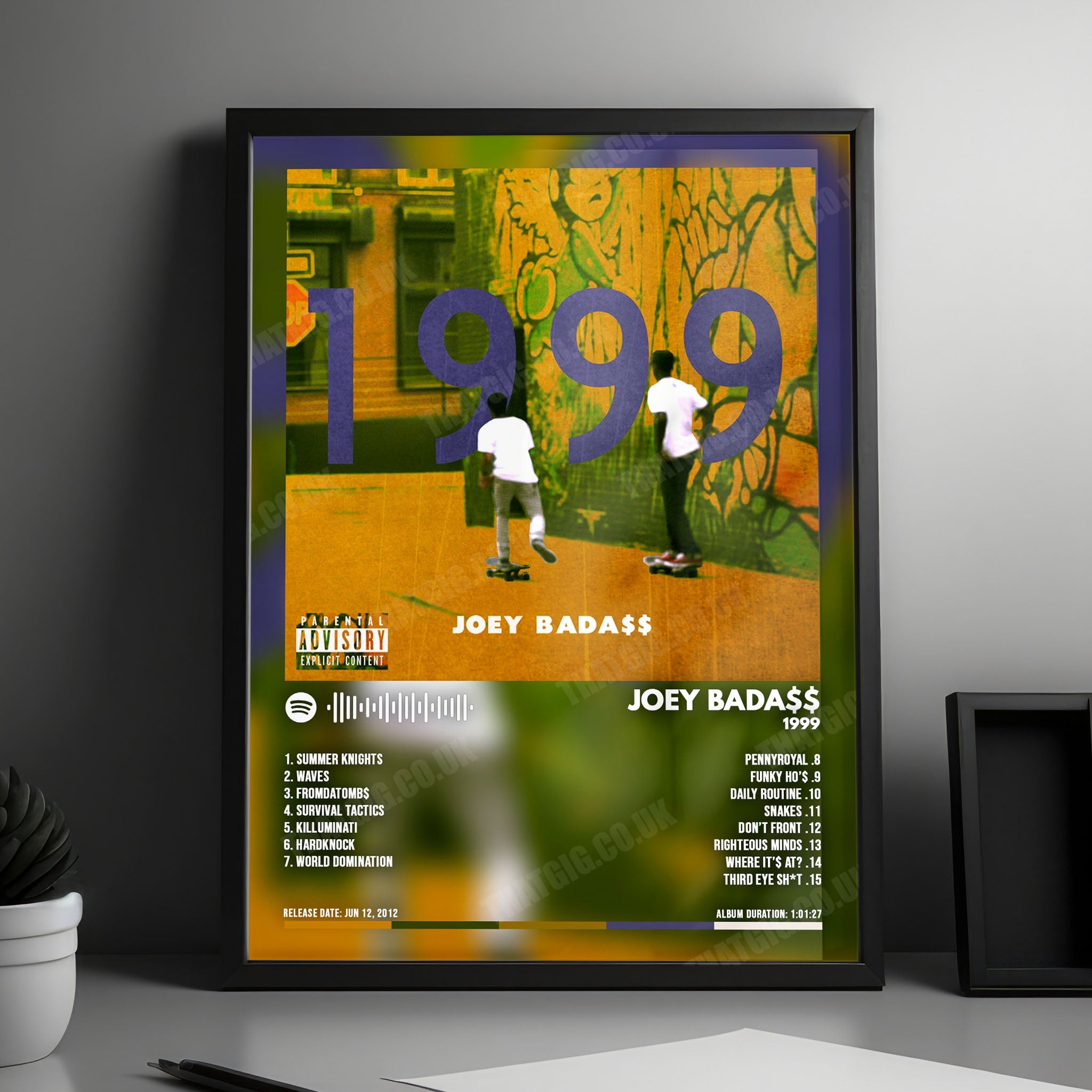 Joey Bada$$ "1999" Album Cover Poster - with Complete Tracklist