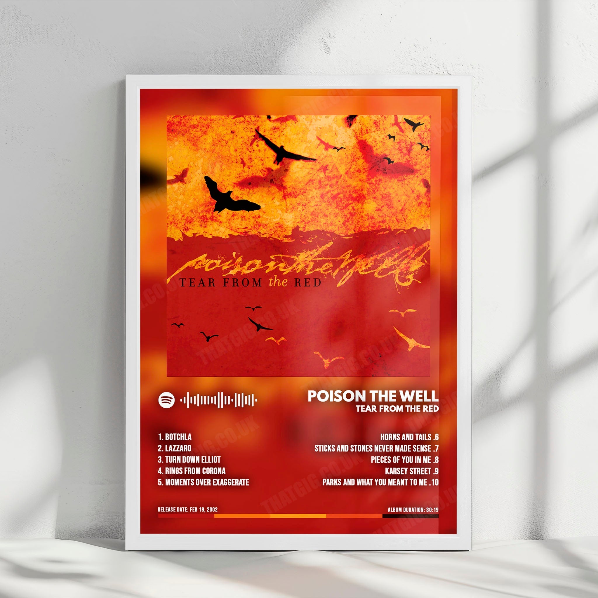 Poison The Well "Tear From The Red" Album Cover Poster - with Complete Tracklist