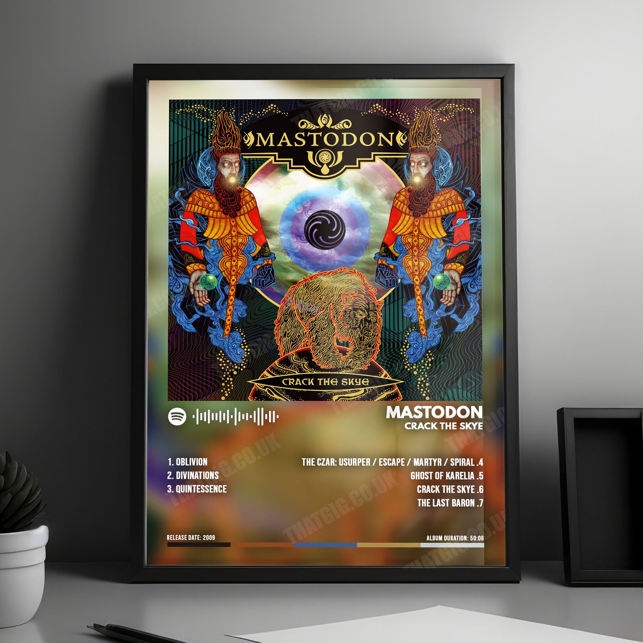 Mastodon "Crack the Skye" Album Cover Poster - with Complete Tracklist
