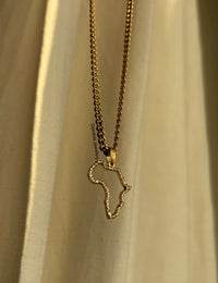 Africa ‘Atanda’ Gold Diamanté Outline Necklace - Limited Edition