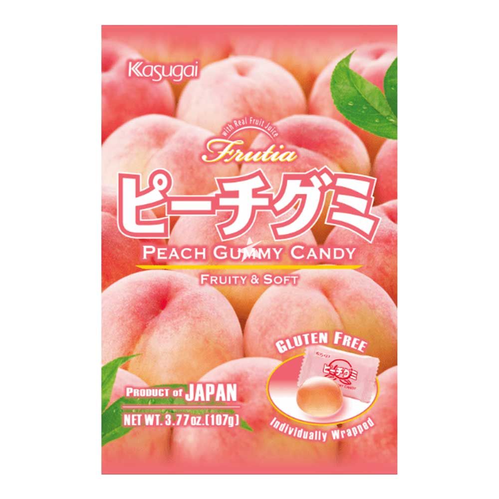 KASUGAI Peach Gummy Candy 107g