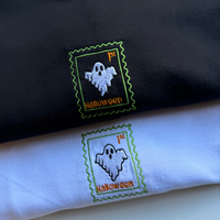 Cute Spooky Ghost Cropped Sweatshirt - Halloween - Relaxed Fit