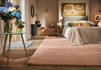 Hush Coral Pink Luxury Handcrafted Rug