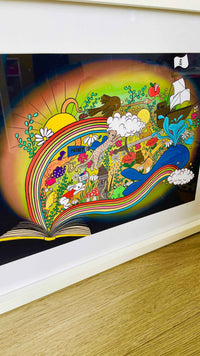 A World In A Book Original Art Print