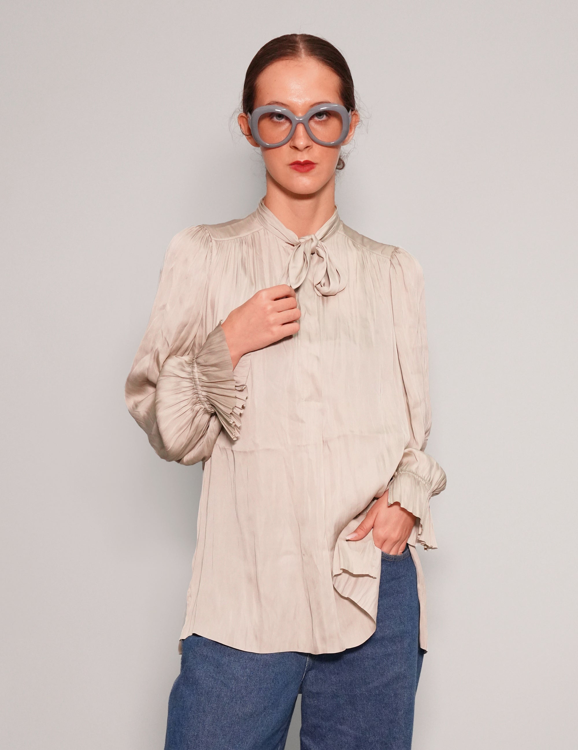Tie-neck Blouse