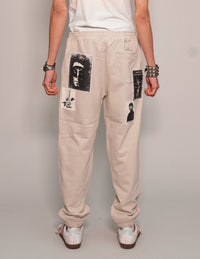 Multi-patch Jogger Pants in Ecru