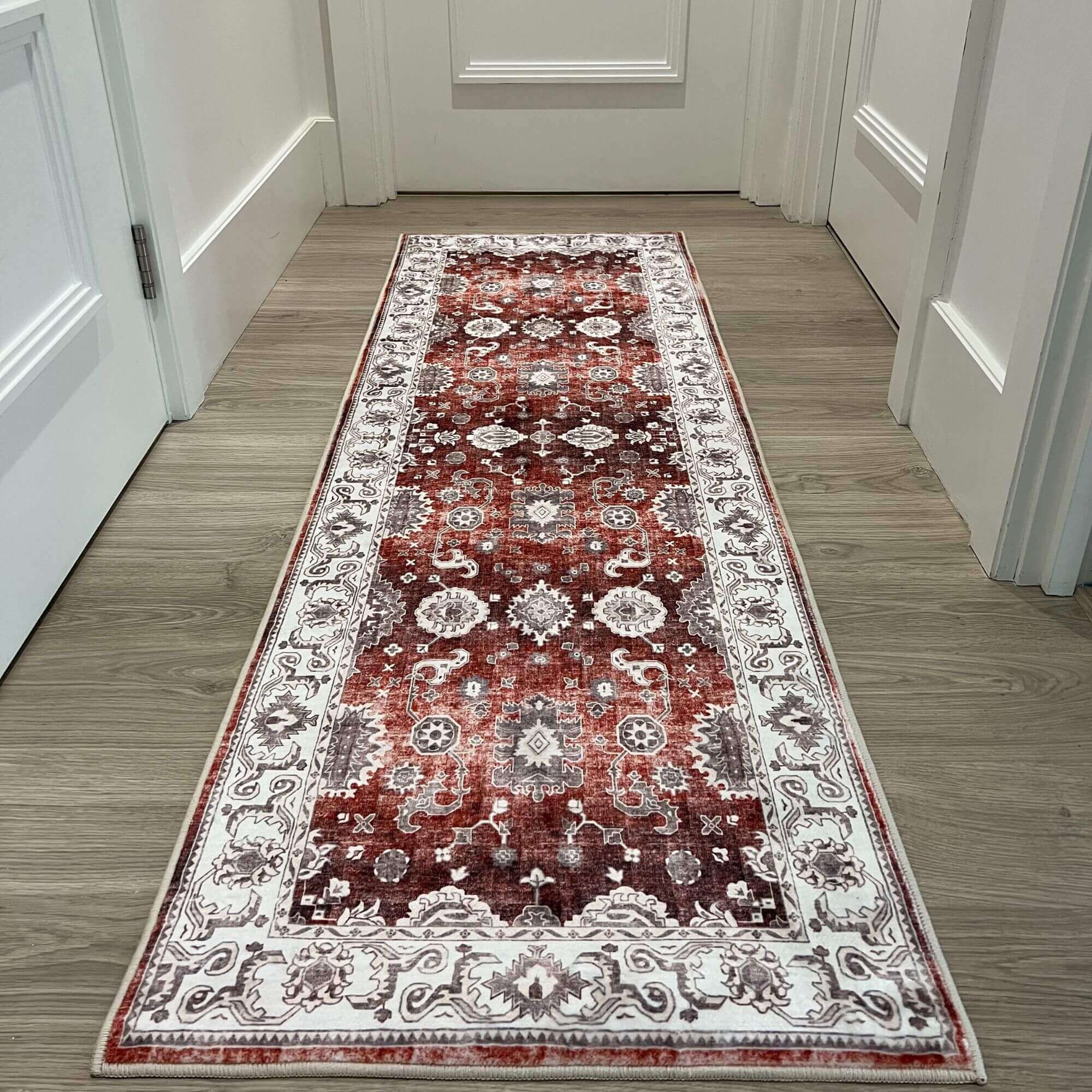 Jasru Vintage Washable Non-Slip Rug for Effortless Style & Comfort