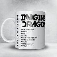Imagine Dragons Setlist Mug - Hollywood Bowl, Los Angeles - October 27th, 2024