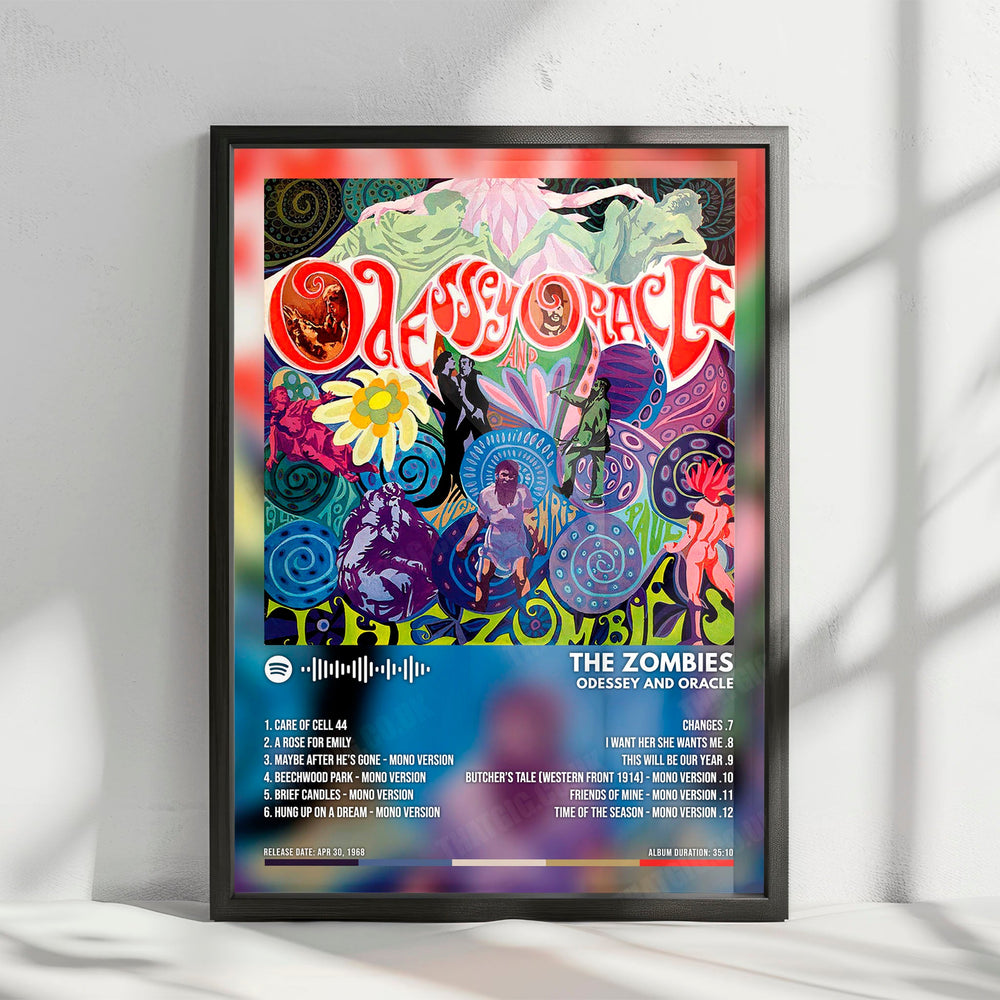 The Zombies "Odessey and Oracle" Album Cover Poster - with Complete Tracklist