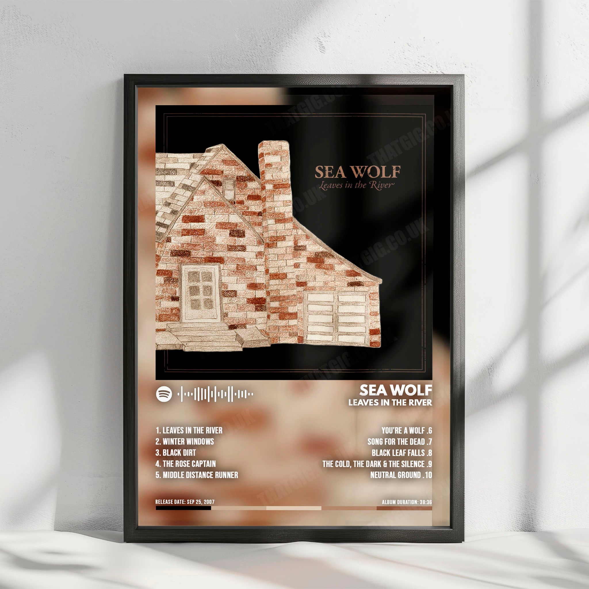 Sea Wolf "Leaves in the River" Album Cover Poster - with Complete Tracklist