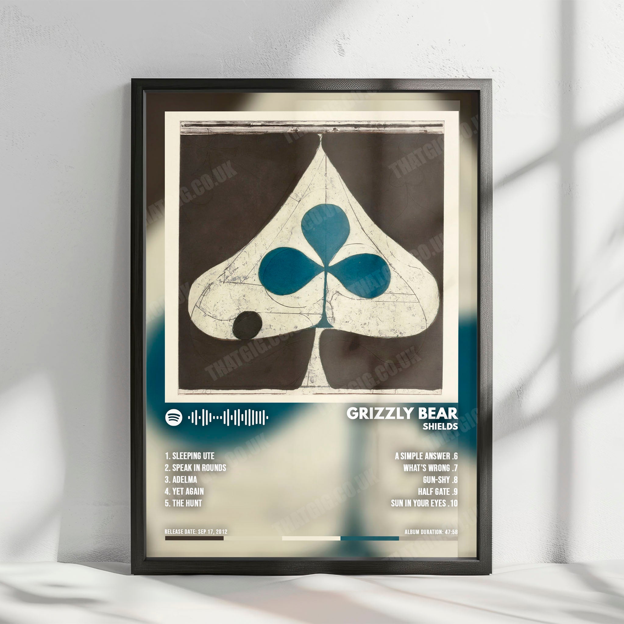 Grizzly Bear "Shields" Album Cover Poster - with Complete Tracklist