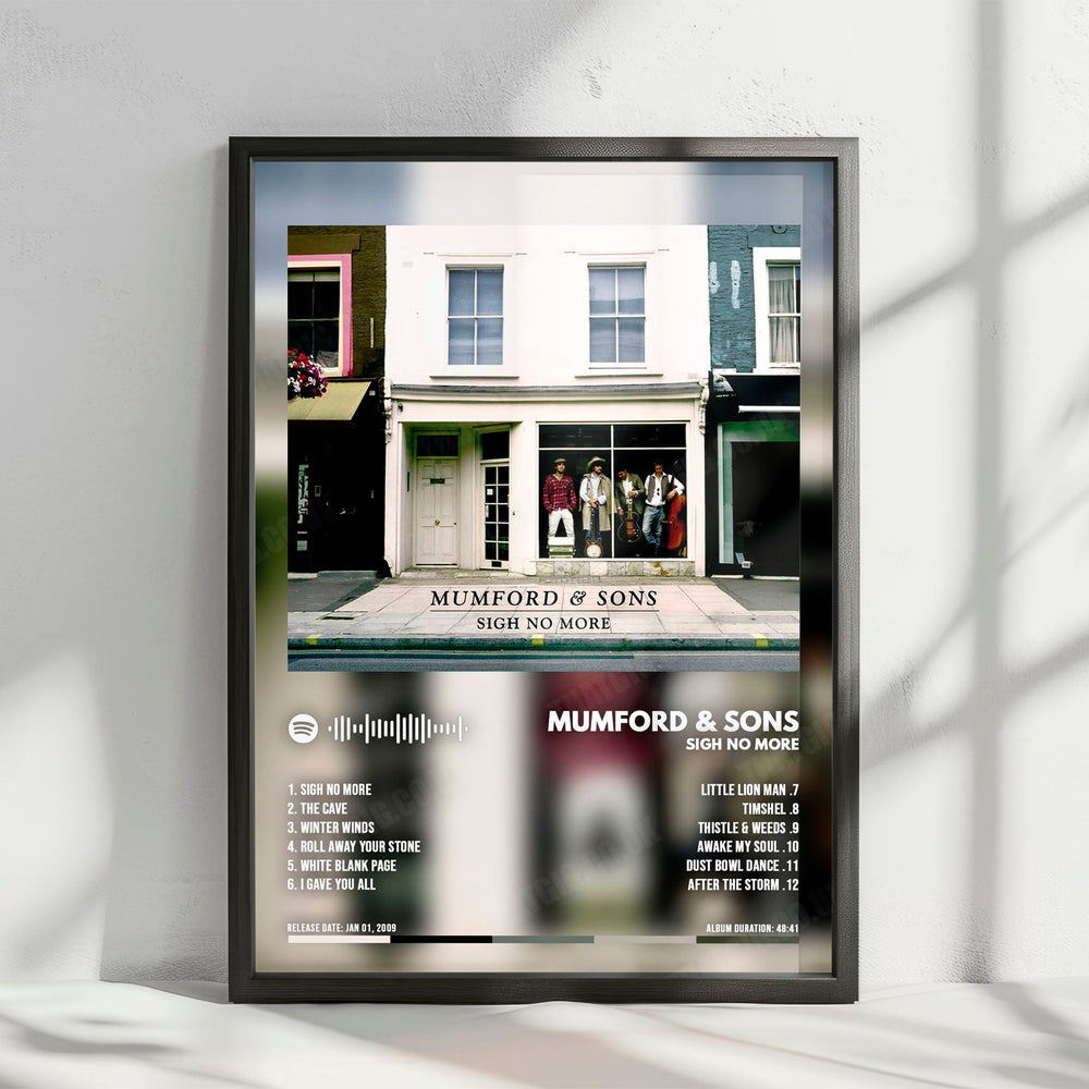 Mumford & Sons "Sigh No More" Album Cover Poster - with Complete Tracklist