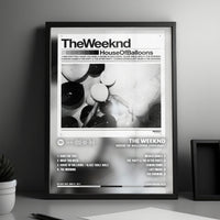The Weeknd "House of Balloons" Album Cover Poster - with Complete Tracklist