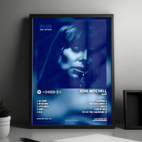 Joni Mitchell "Blue  " Album Cover Poster - with Complete Tracklist