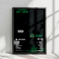 Dr. Dre "2001" Album Cover Poster - with Complete Tracklist